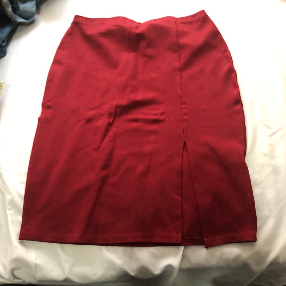 Red Pencil Skirt